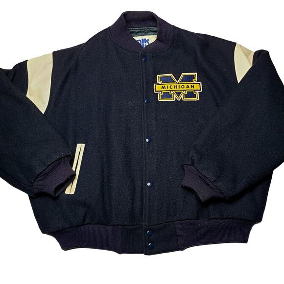 Vintage Chalk Line Michigan Wolverines Wool Varsity Letterman Jacket Size 2XL - Picture 3 of 11